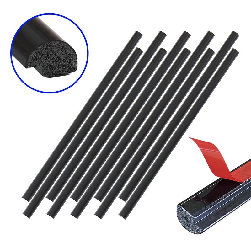 Tilingview 10-Pack Peel and Stick Tile Trim for Backsplash – 12" Self-Adhesive PVC Molding Edge, Decorative Pencil Tile Edging for Walls (Black) - Image 3